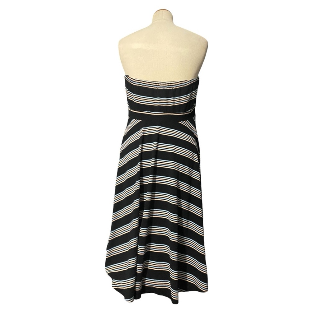 White House Black Market Stripe Strapless Midi Dress 0X - Picture 3 of 3
